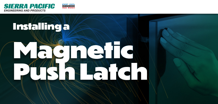 magnetic push latch banner